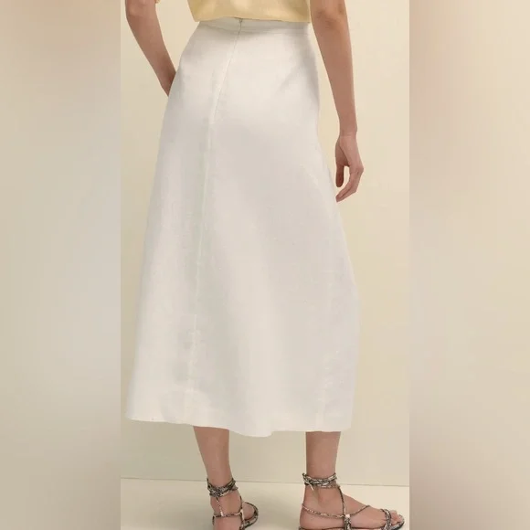 Brooks Brothers White Linen Maxi Skirt size 0 - Picture 4 of 12